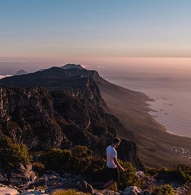 Man standing on mountain