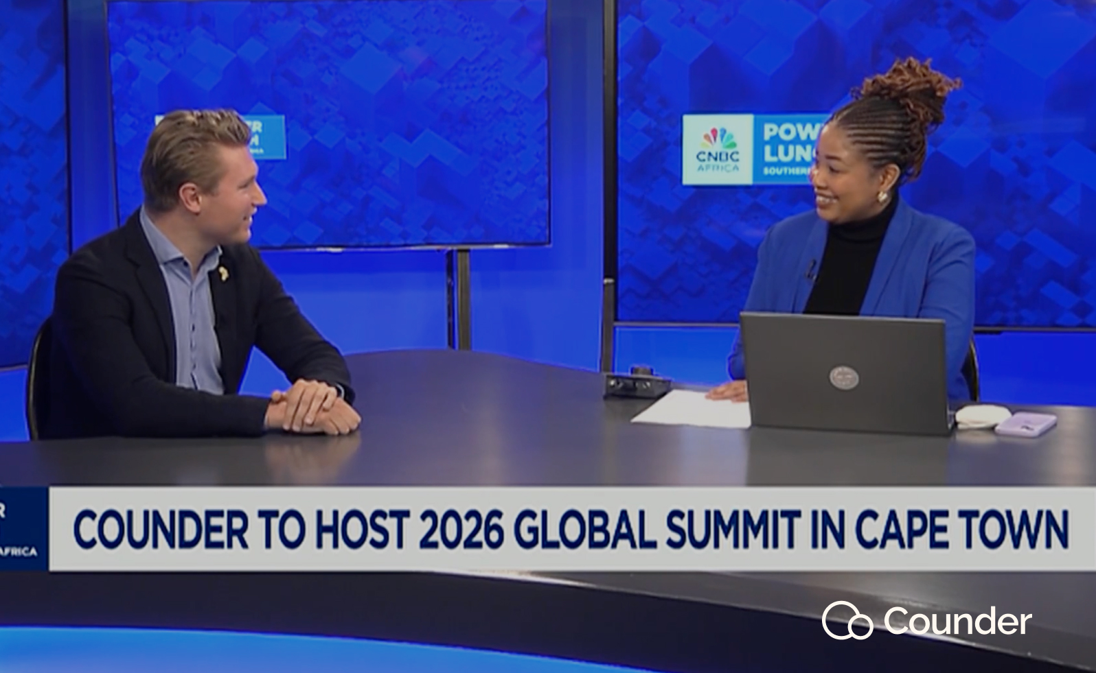Counder Live on CNBC Africa